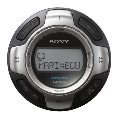 Sony RM-X60M - Marine Remote Commander User manual