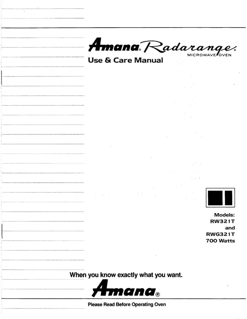 Amana Radarange RW321T User manual Amana Radarange RW321T User manual