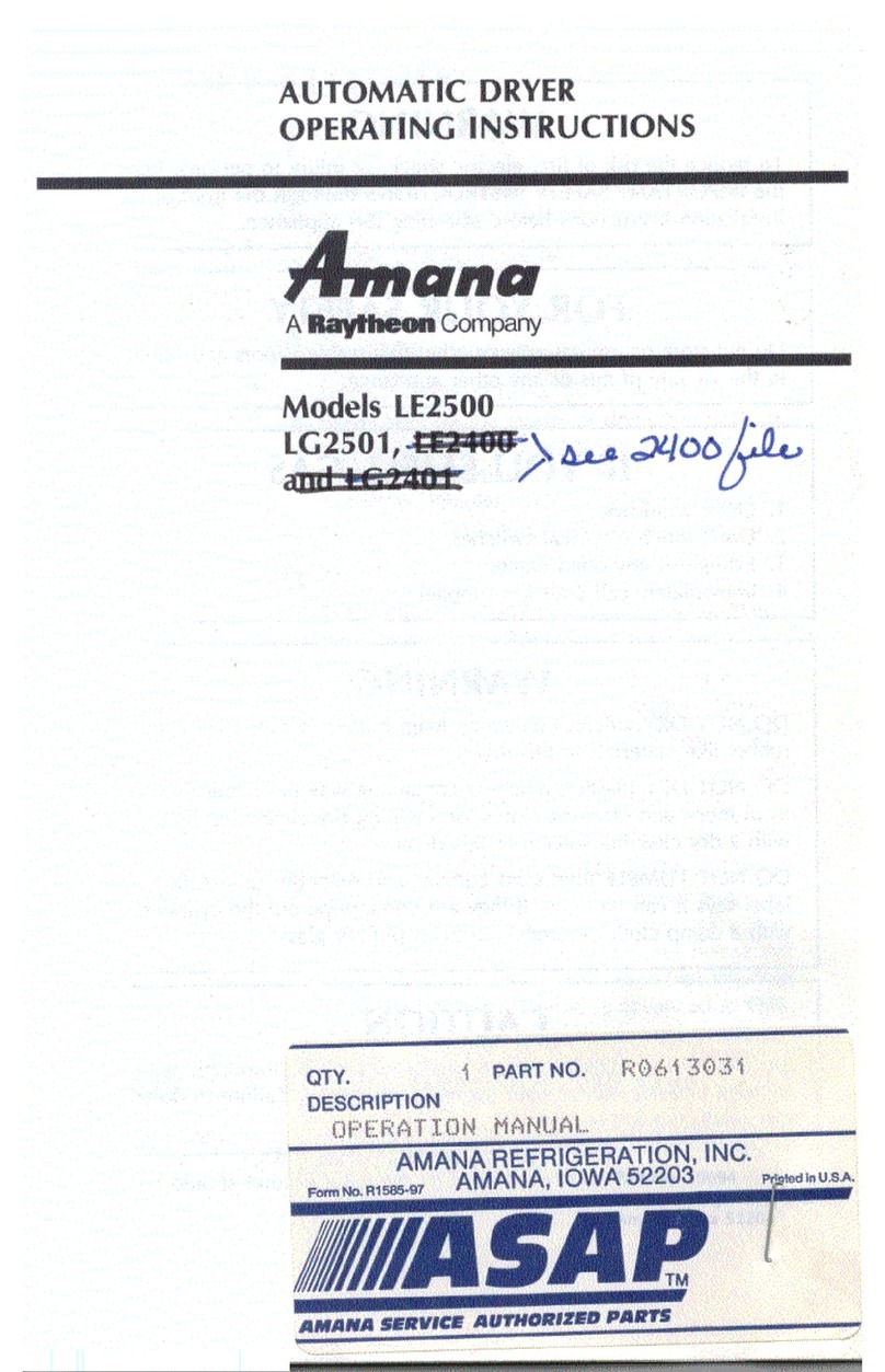 Amana LE2500 User manual