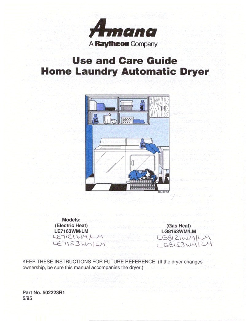 Amana LE7163WM/LM User manual Amana LE7163WM/LM User manual
