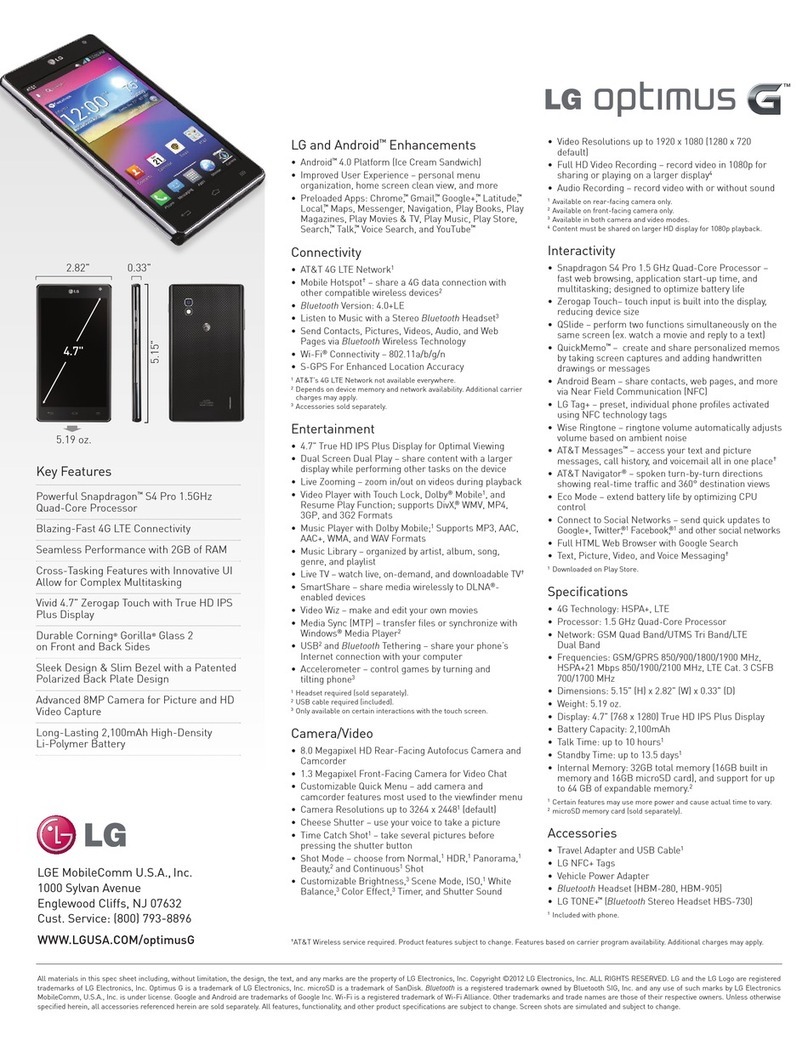 LG Optimus G E970 User manual