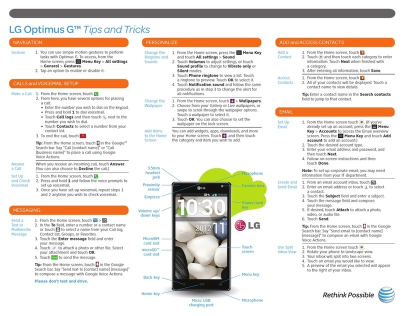 LG Optimus G E970 Technical manual