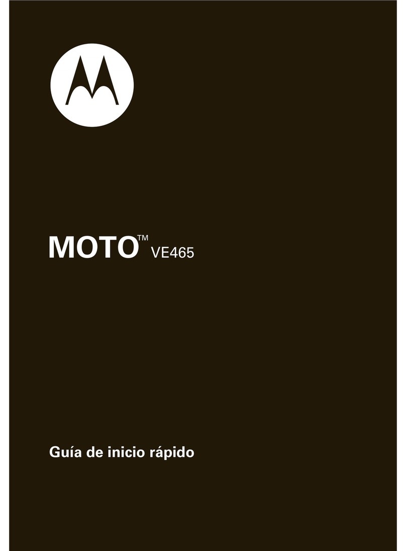 Motorola MOTO VE465 User manual