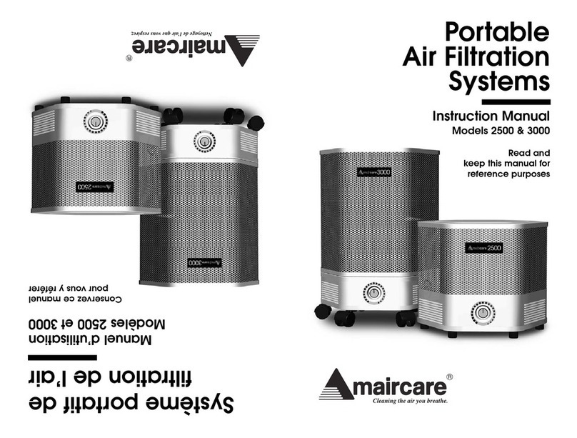 Amaircare 2500 instruction manual