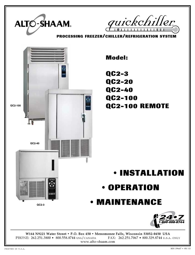 Alto-Shaam Quickchiller QC2-3 Installation & operation guide