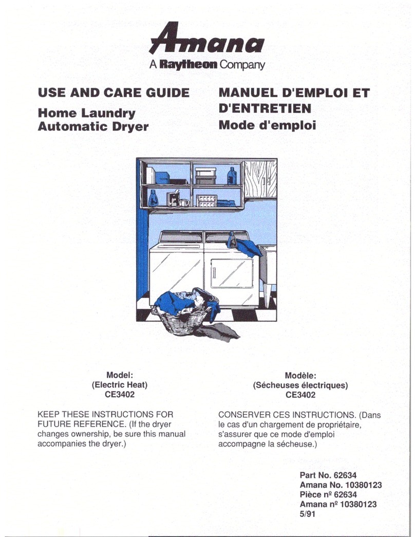 Amana CE3402 Use and care guide