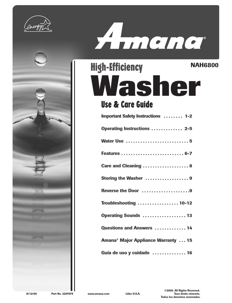 Amana NAH6800 User manual