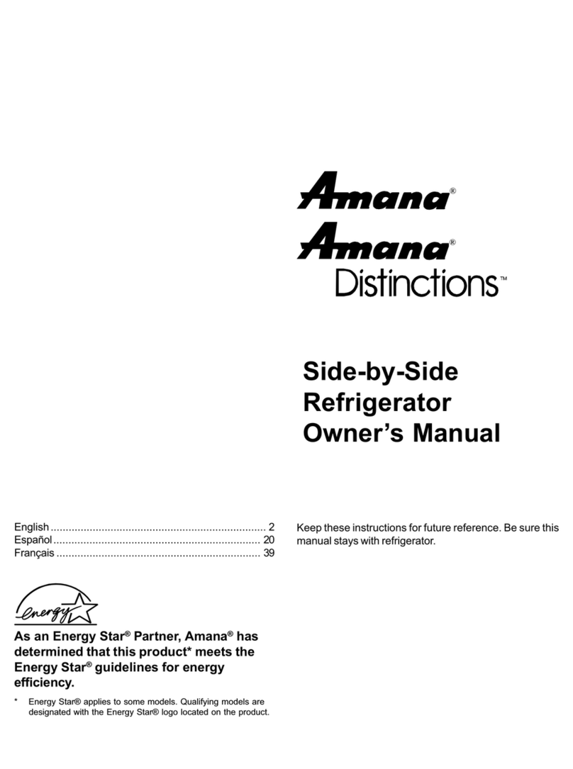 Amana Distinction Owner's User manual