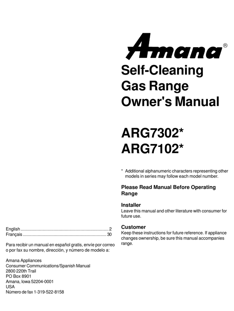 Amana ARG7302 Series User manual