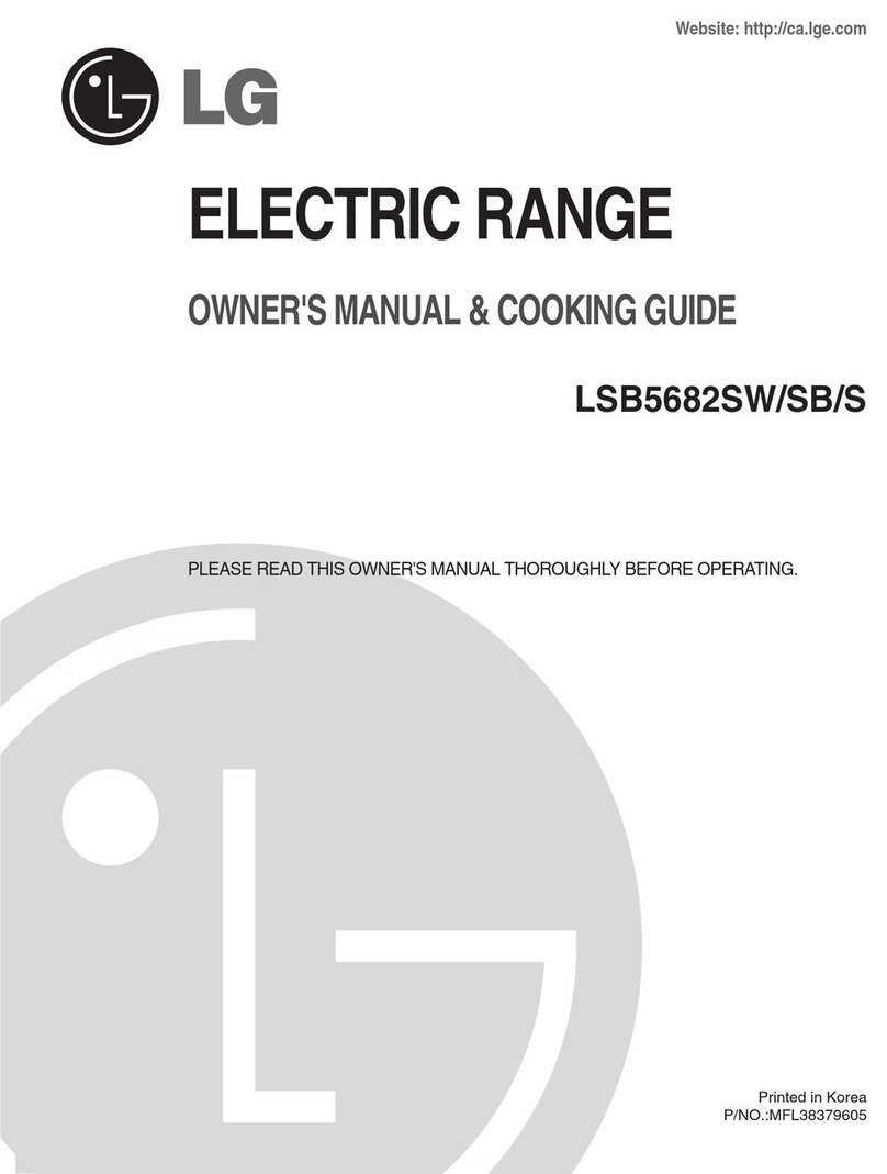 LG LSB5682SB Use and care manual
