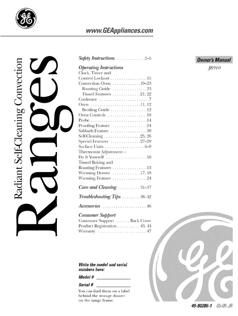 GE Profile JB910 User manual