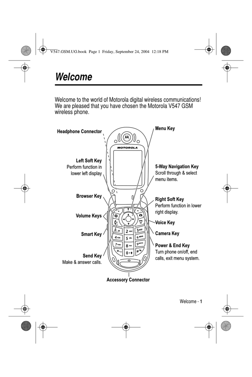 Motorola V547 User manual