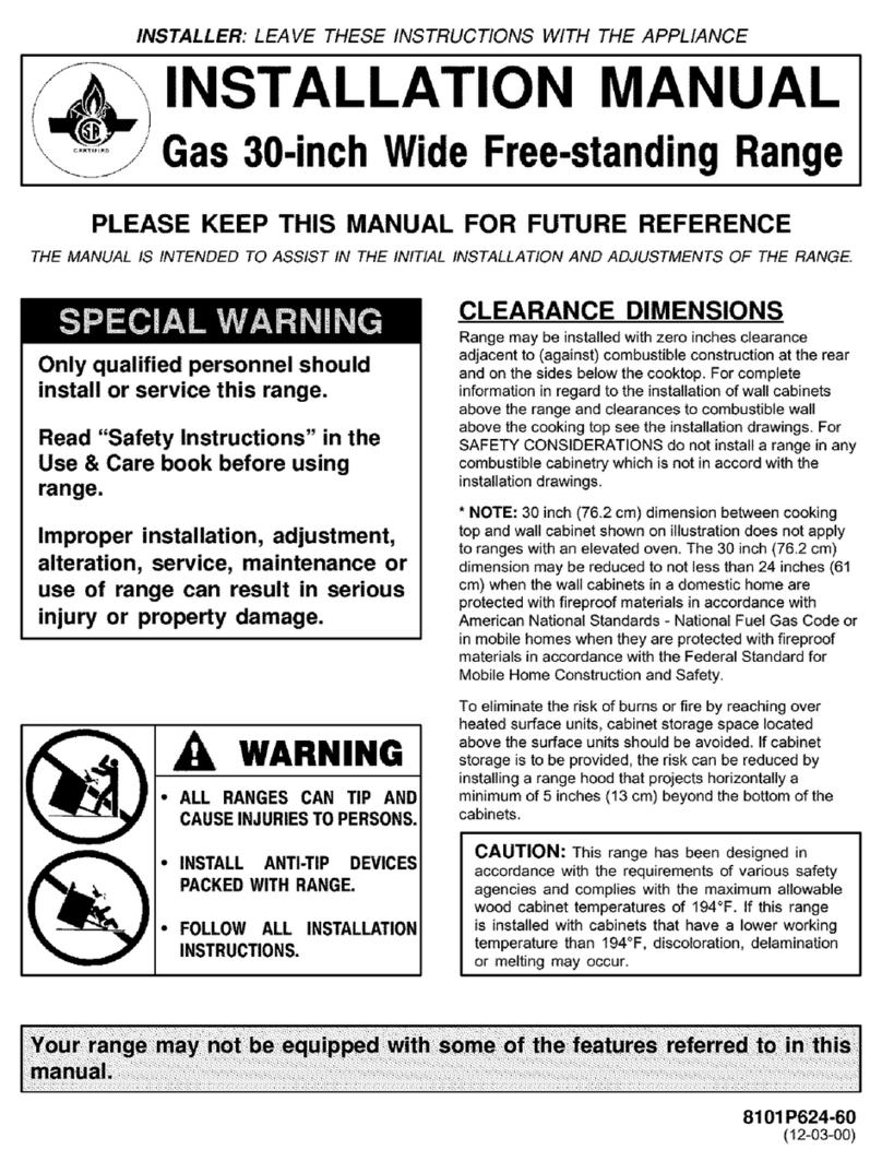 Maytag MGR4452BDB - 4.5 GAS RANGES User manual