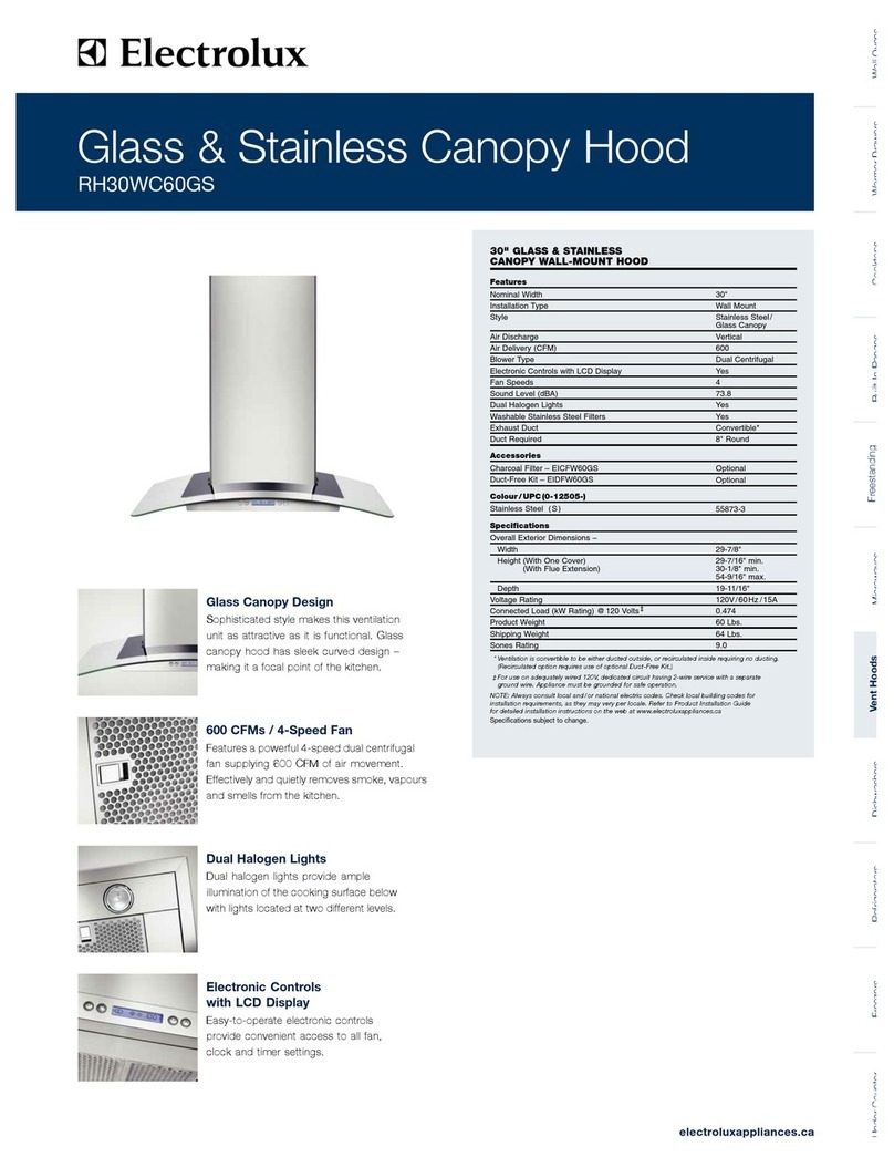 Electrolux ICON RH30WC60GS User manual
