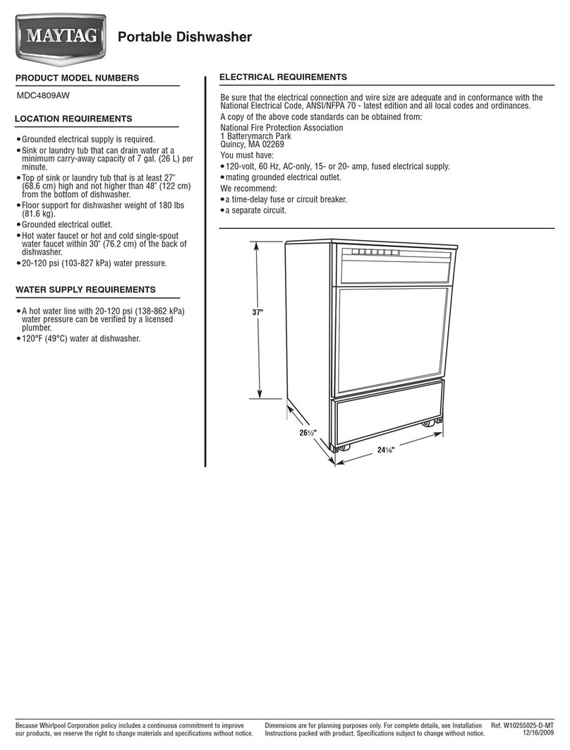 Maytag Jetclean Plus MDC4809AW Parts list manual