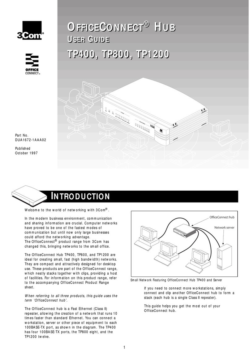 3Com TP1200 - OfficeConnect Hub User manual