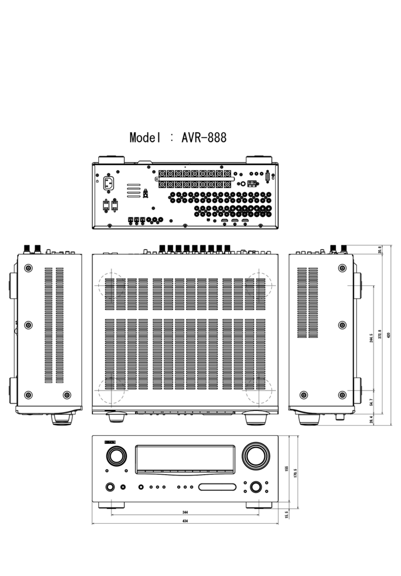 Denon AVR 888 - AV Receiver User guide