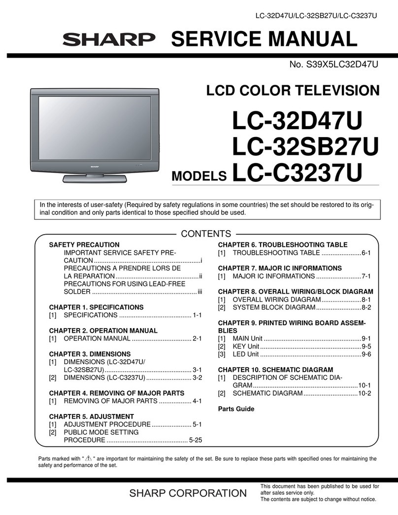 Sharp LC32SB27U - LC - 32" LCD TV User manual Sharp LC32SB27U - LC - 32" LCD TV User manual