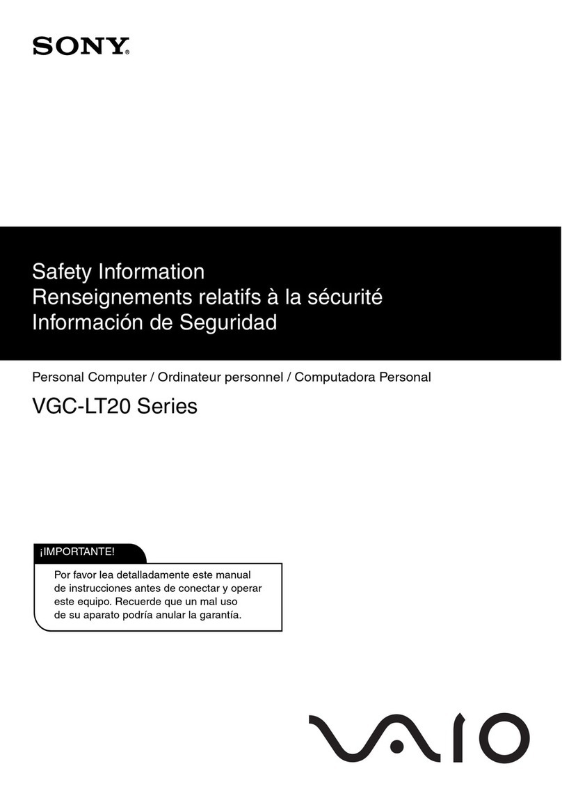Sony VGC-LT20E - Vaio All-in-one Desktop Computer Original instructions