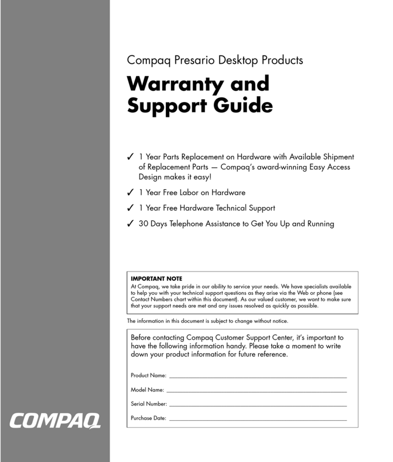Compaq Presario S6000 - Desktop PC Installation instructions