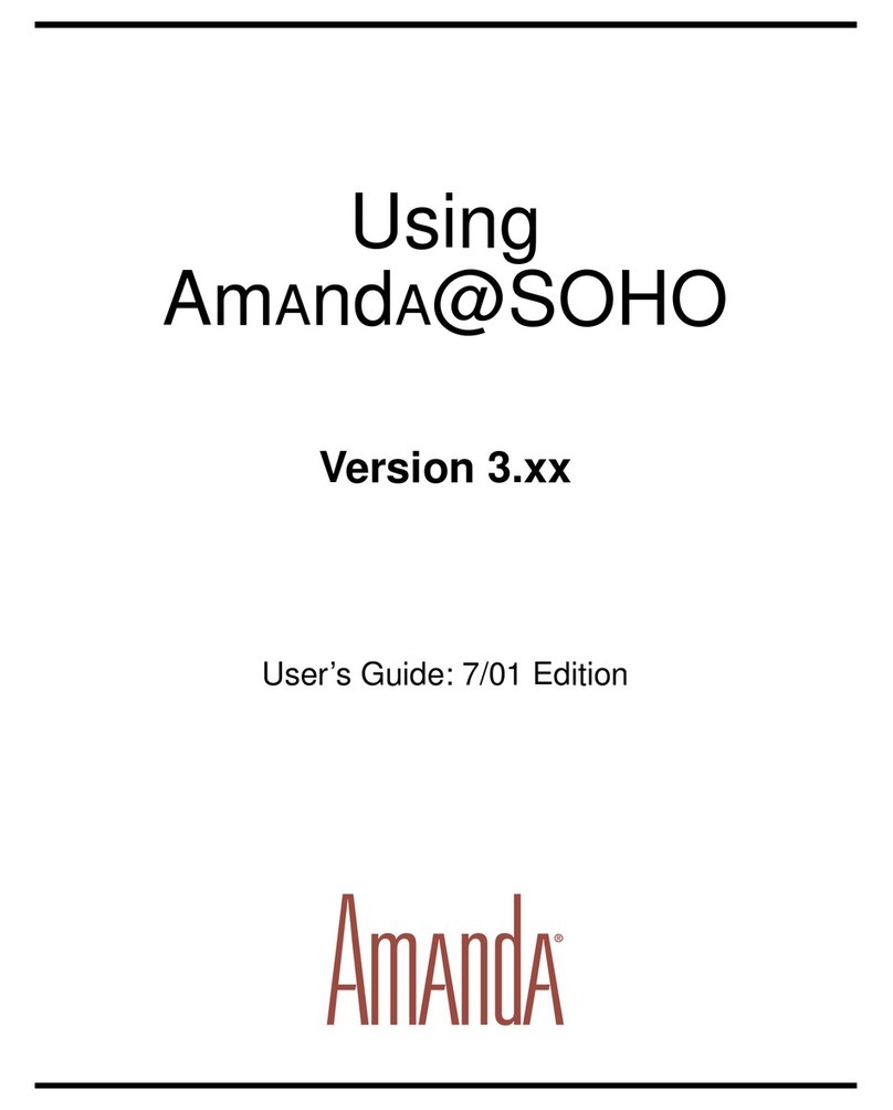 Amanda Amanda@SOHO Version 3.xx user guide Amanda Amanda@SOHO Version 3.xx user guide