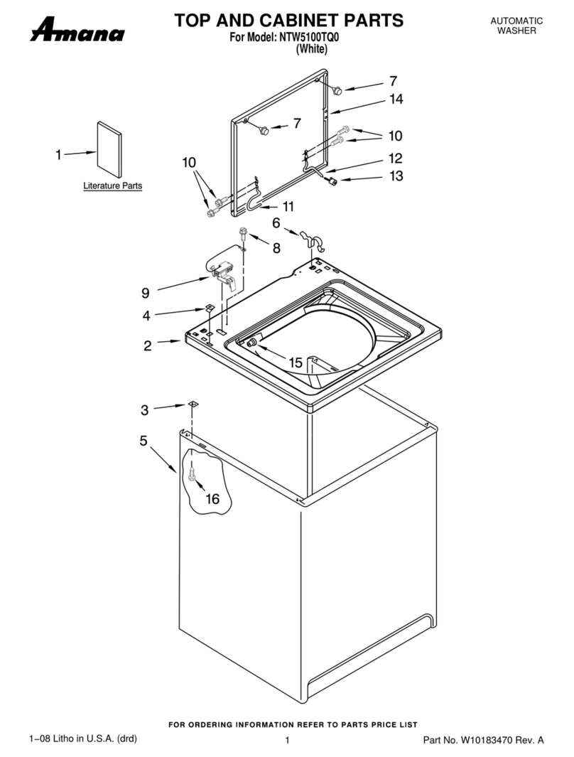 Amana NTW5100TQ0 parts list
