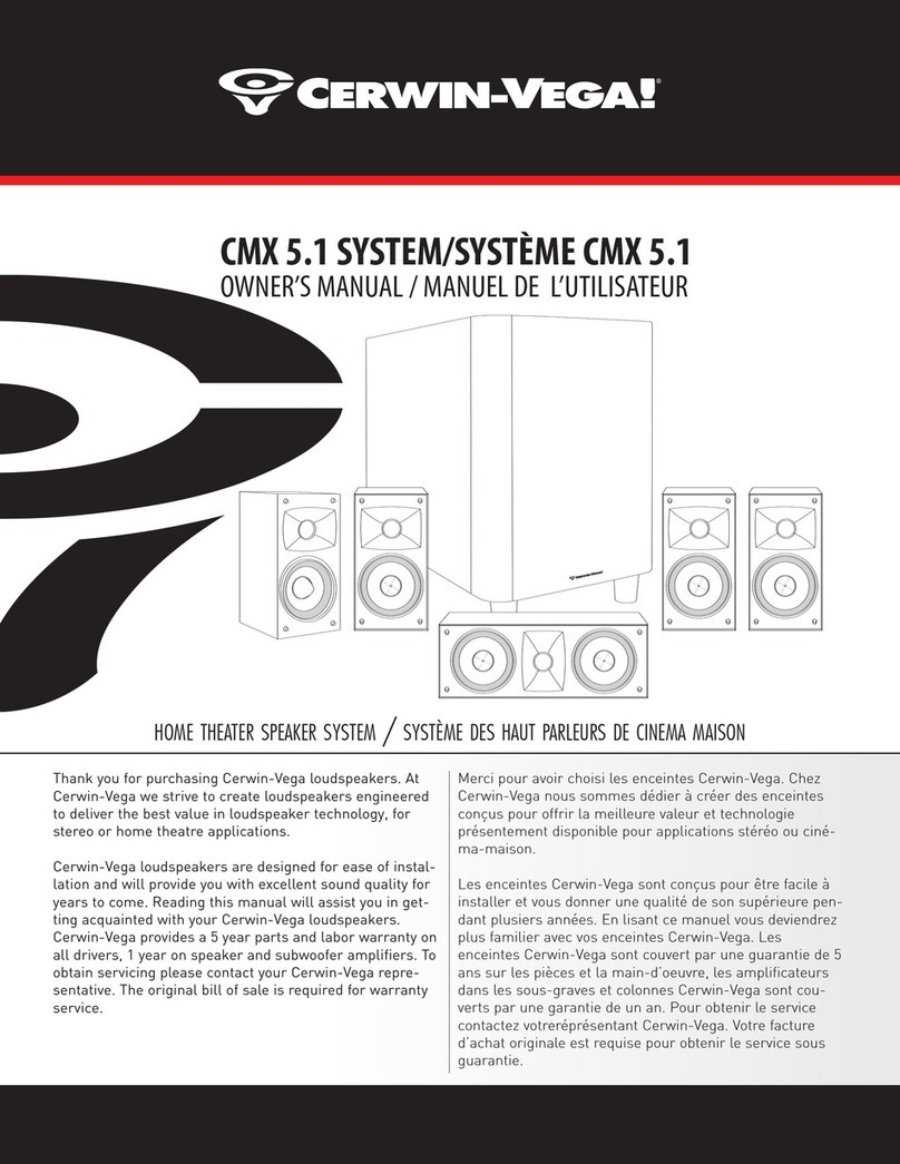 Cerwin-Vega CMX5.1 owner's manual