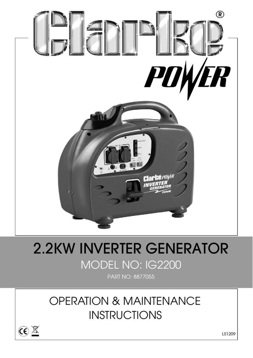 Clarke IG2200 Operation & maintenance instructions
