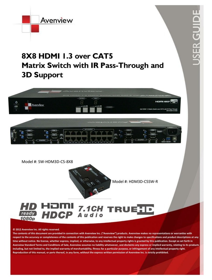Avenview SW-HDM3D-C5-8X8 user guide