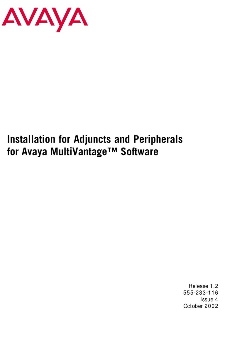 Avaya MultiVantage User manual