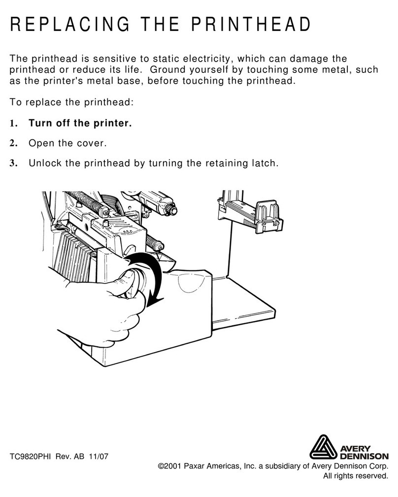 Avery Dennison TC9820PHI User manual