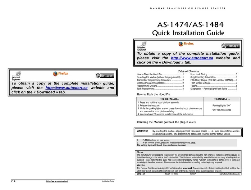 Autostart AS-1474 User manual