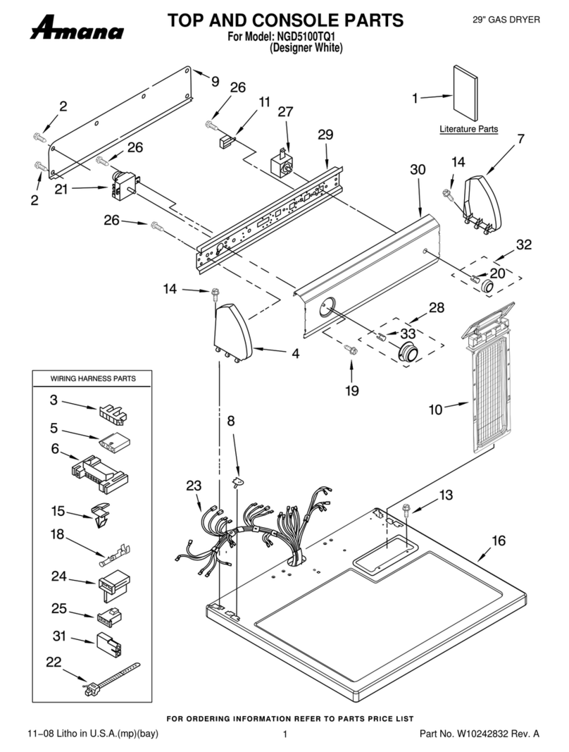 Amana NGD5100TQ1 User manual Amana NGD5100TQ1 User manual