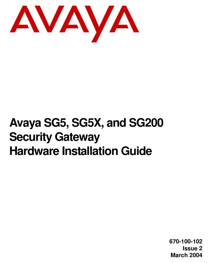 Avaya SG5 Manual