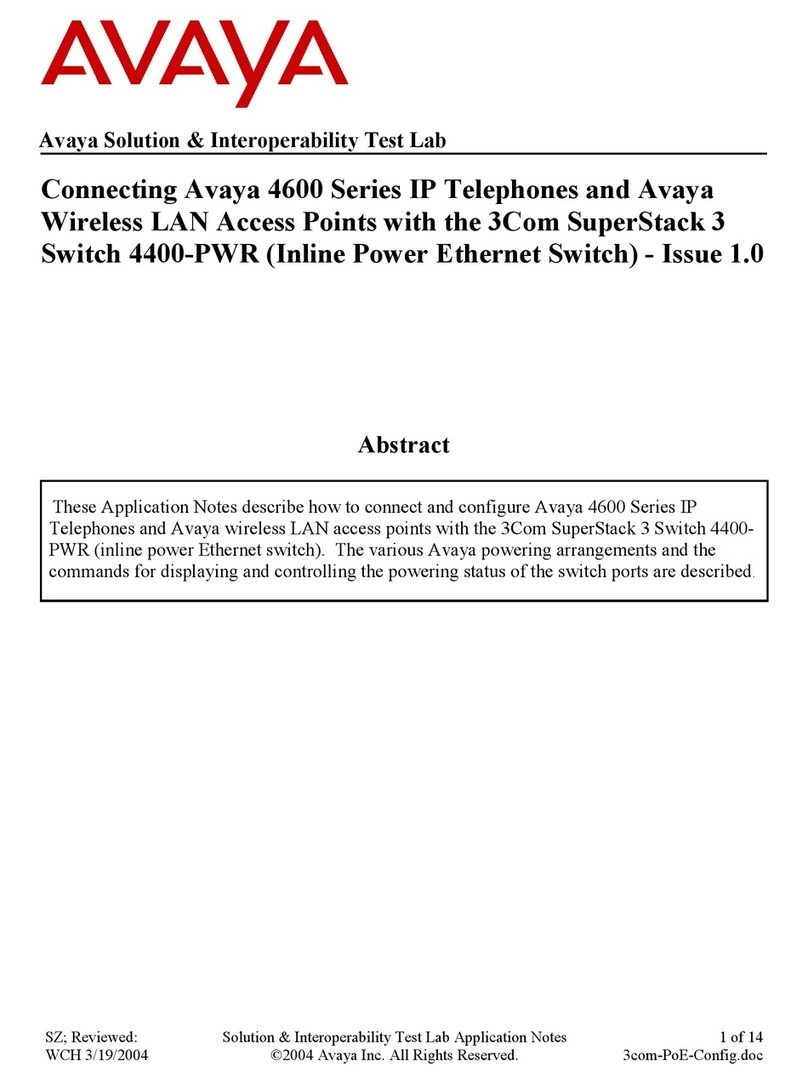 Avaya 4600 Series Quick start guide Avaya 4600 Series Quick start guide