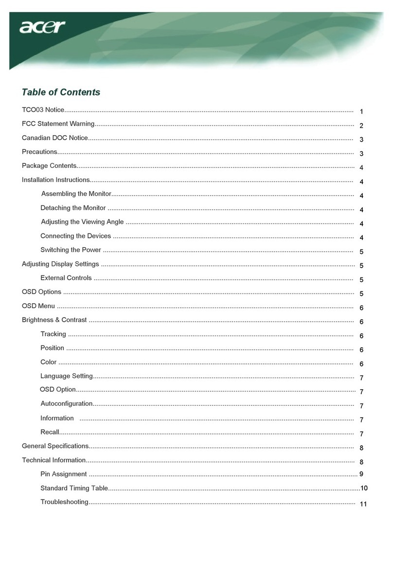 Acer LCD monitor User manual