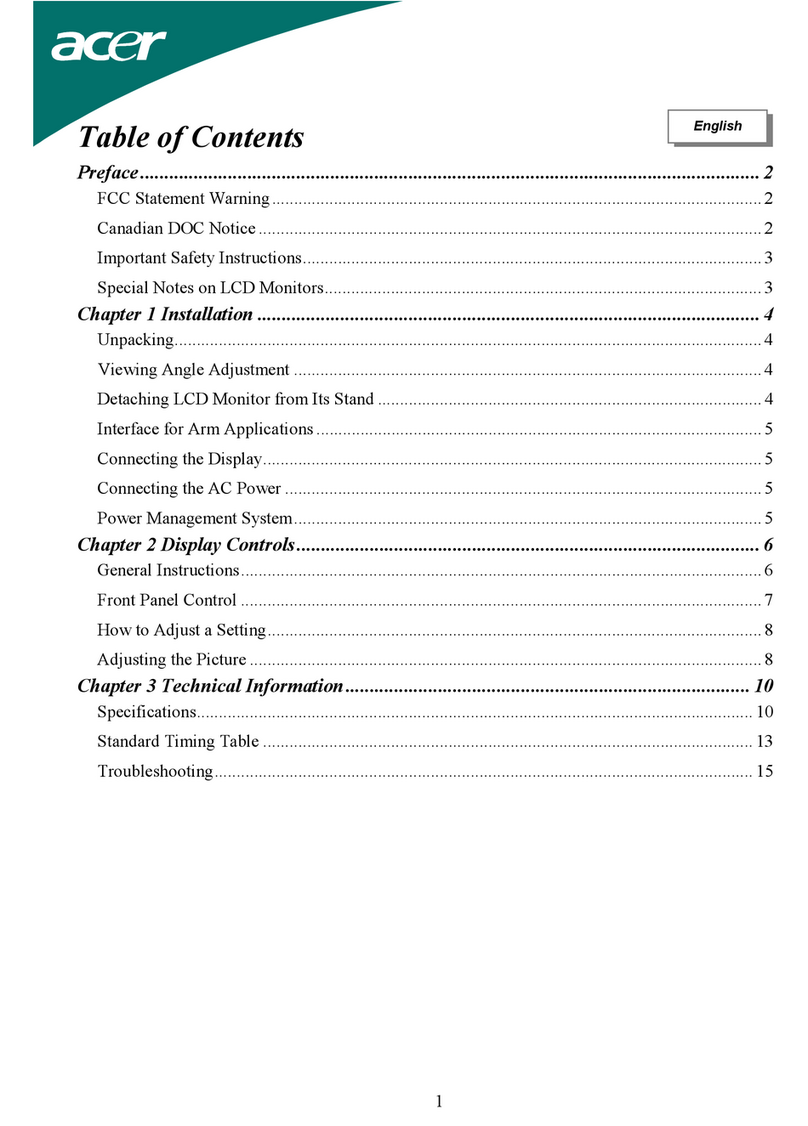 Acer LCD monitor User manual