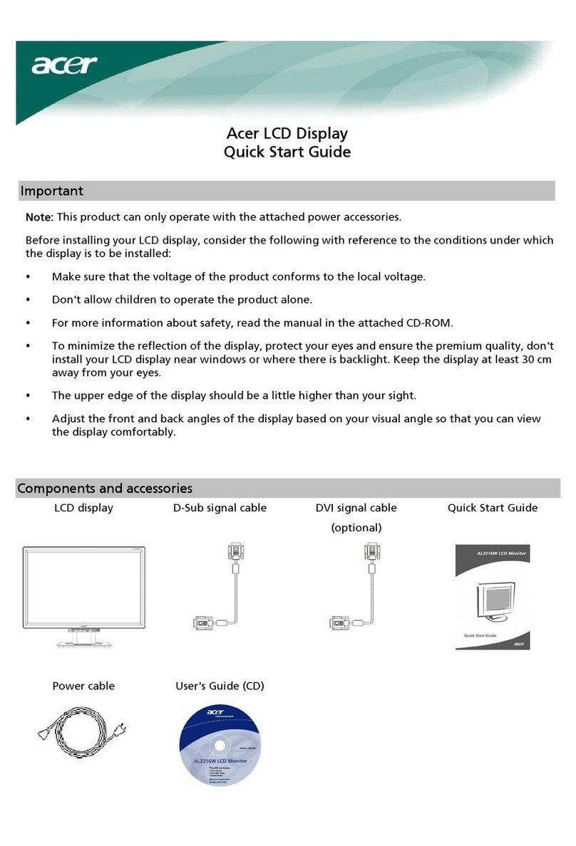 Acer AL2216W User manual