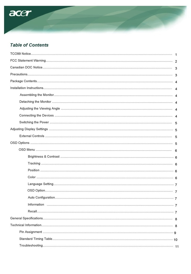 Acer LCD monitor User manual