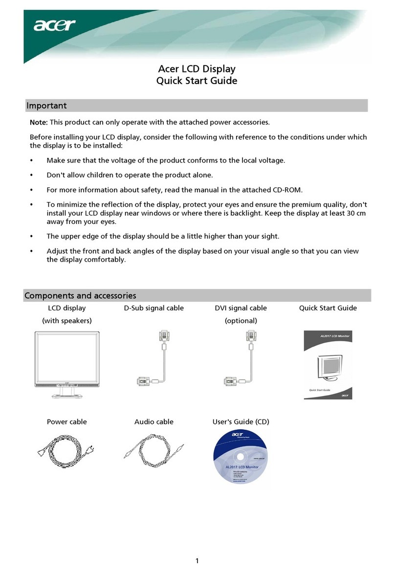 Acer AL2017 User manual