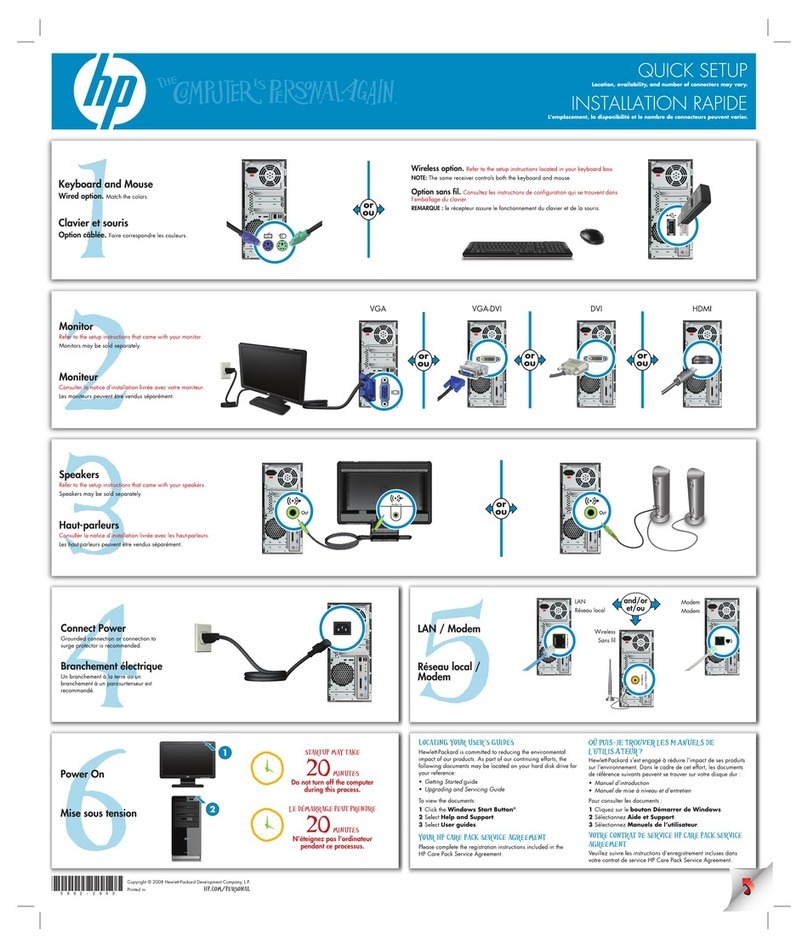 HP A6319fh - Pavilion - 2 GB RAM Quick setup