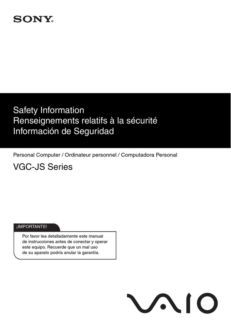 Sony Vaio VGC-JS410F/S Original instructions