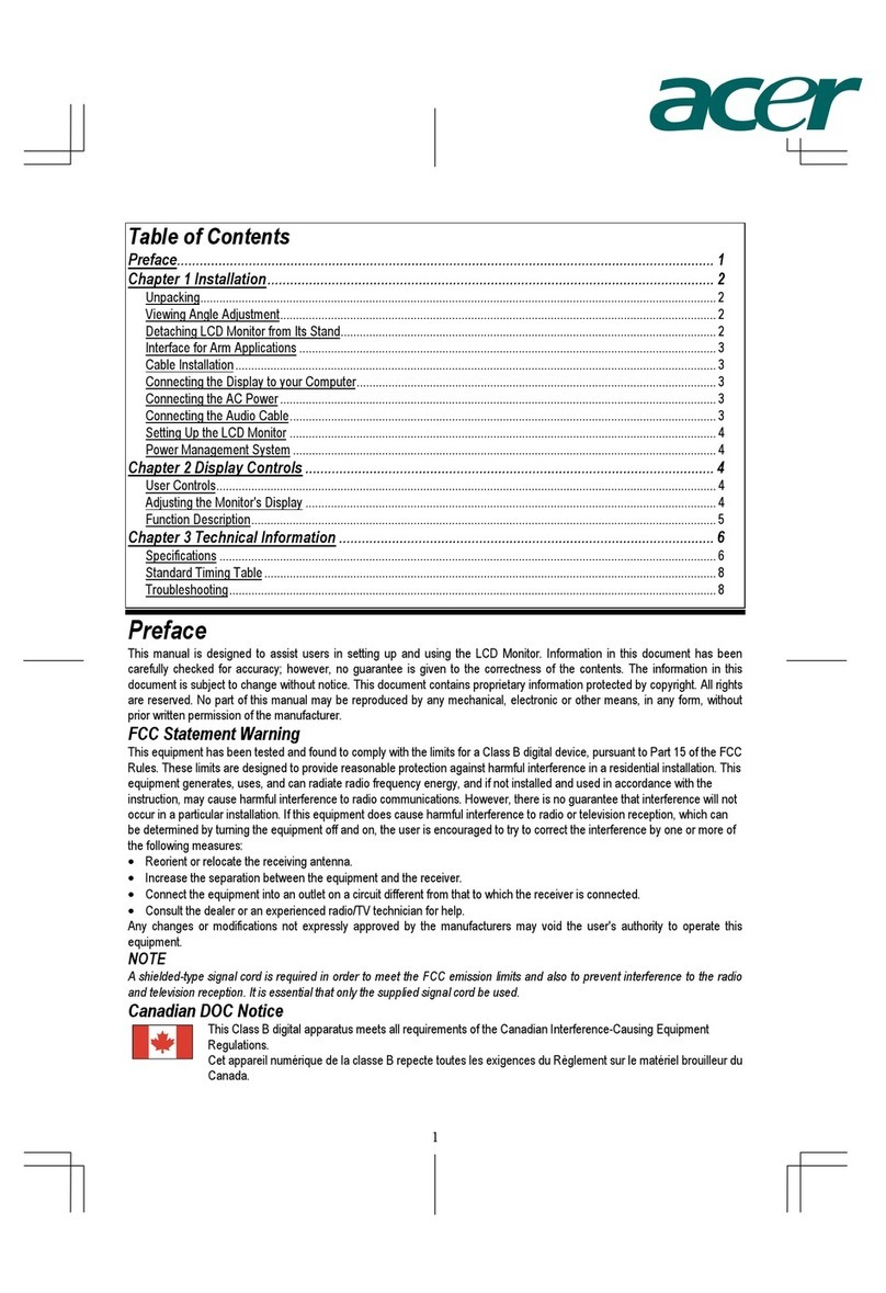 Acer LCD monitor User manual