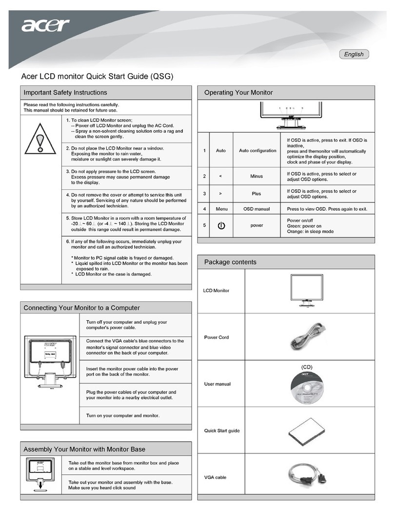 Acer LCD monitor User manual