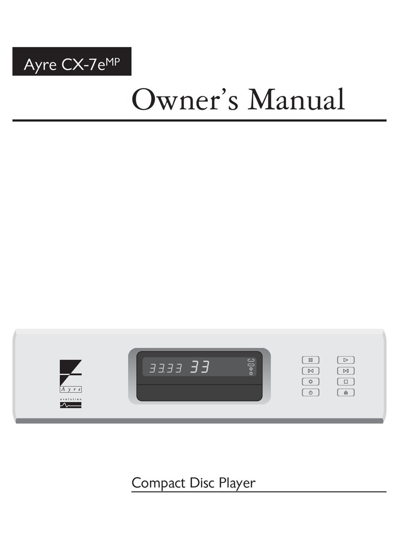 Ayre CX-7eMP owner's manual