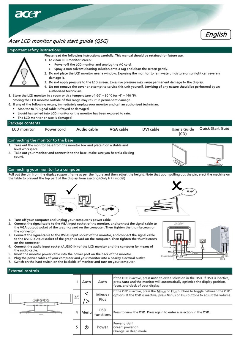 Acer LCD monitor User manual