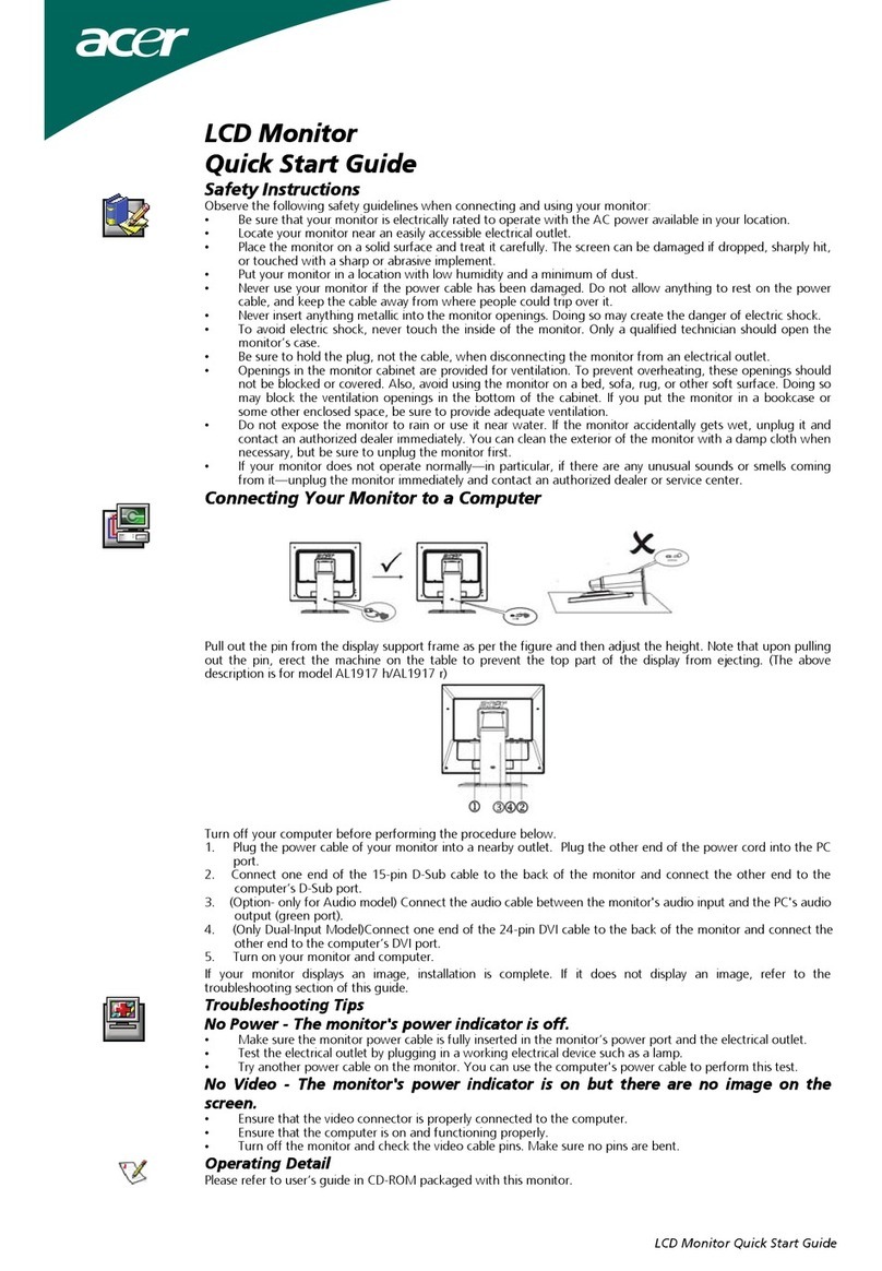Acer LCD monitor User manual
