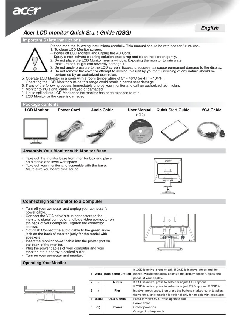 Acer LCD monitor User manual