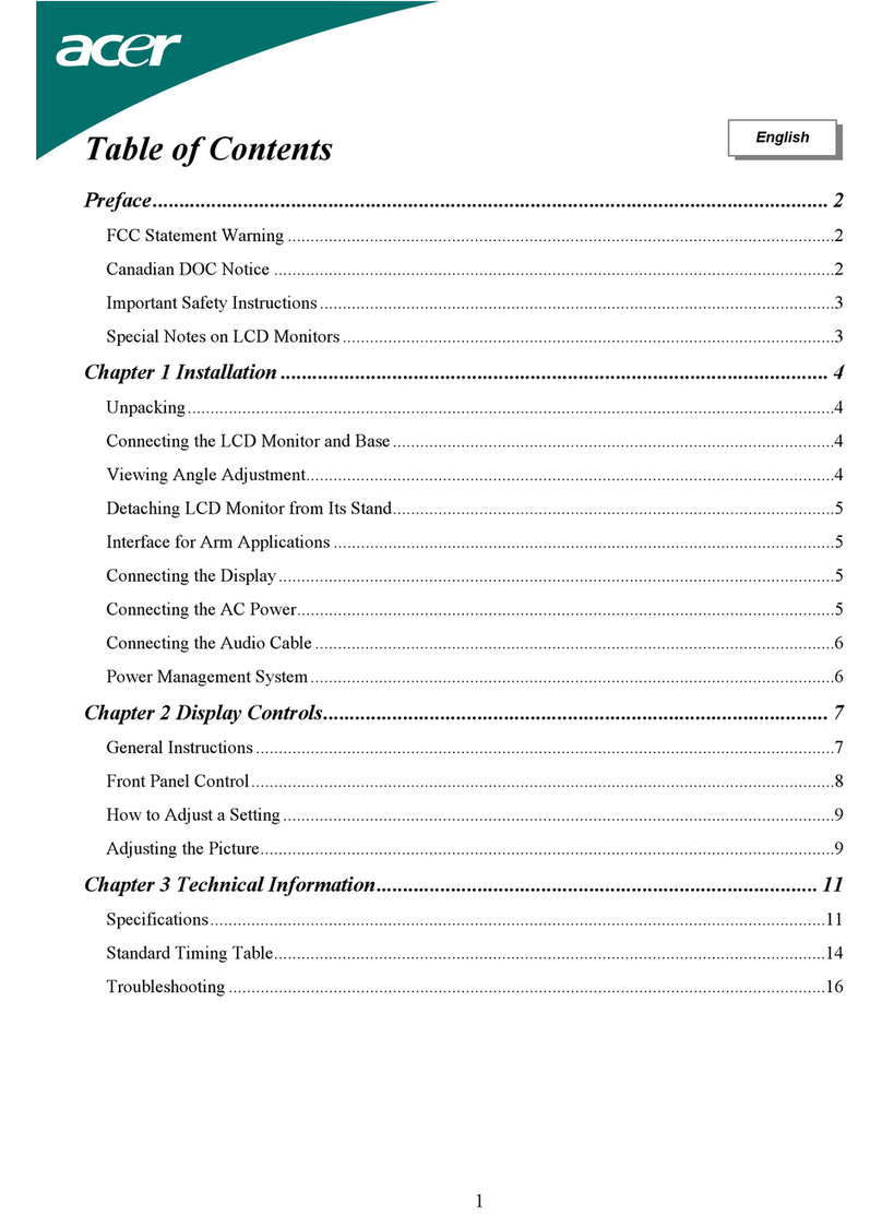 Acer LCD monitor User manual
