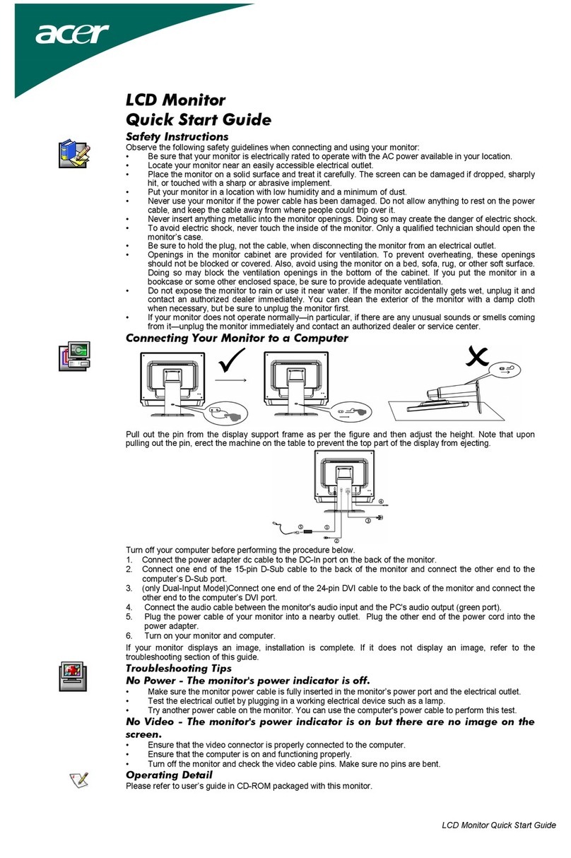 Acer LCD monitor User manual Acer LCD monitor User manual